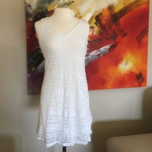 Calvin Klein White Dress 2 ply Size medium